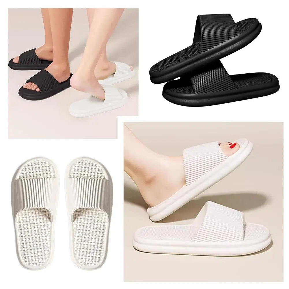 Thick Bottom Sandal Slippers Ultra-Soft Mute Indoor Slippers with Anti-Odor Technology Summer Runs Small Recommend Size Up