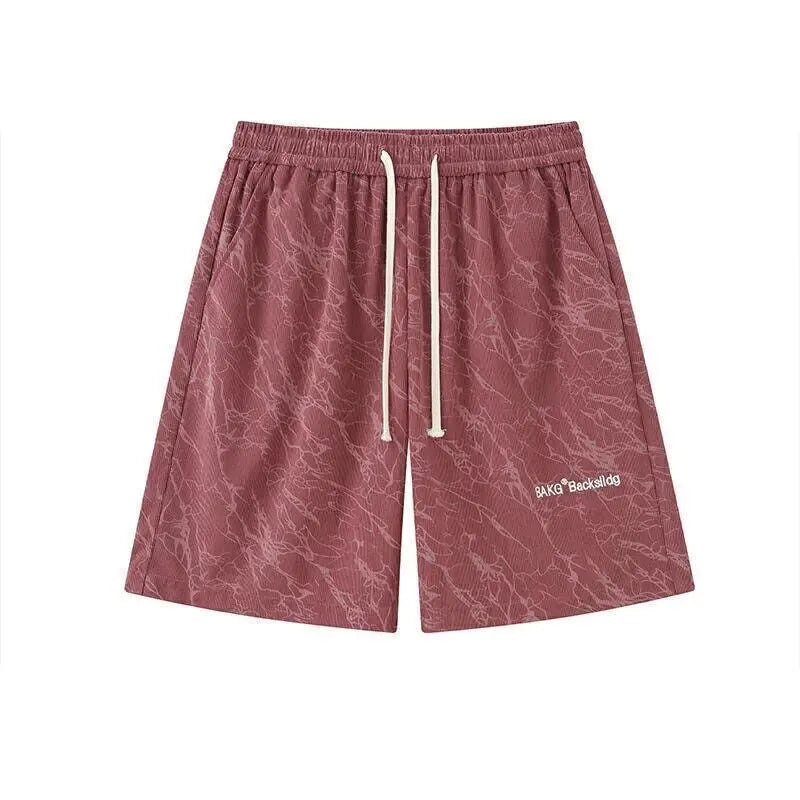 American Style Tie Dye Corduroy Casual Shorts Men Students Teenagers Loose Sports Five-Point Pants Hong Kong Style Underwear