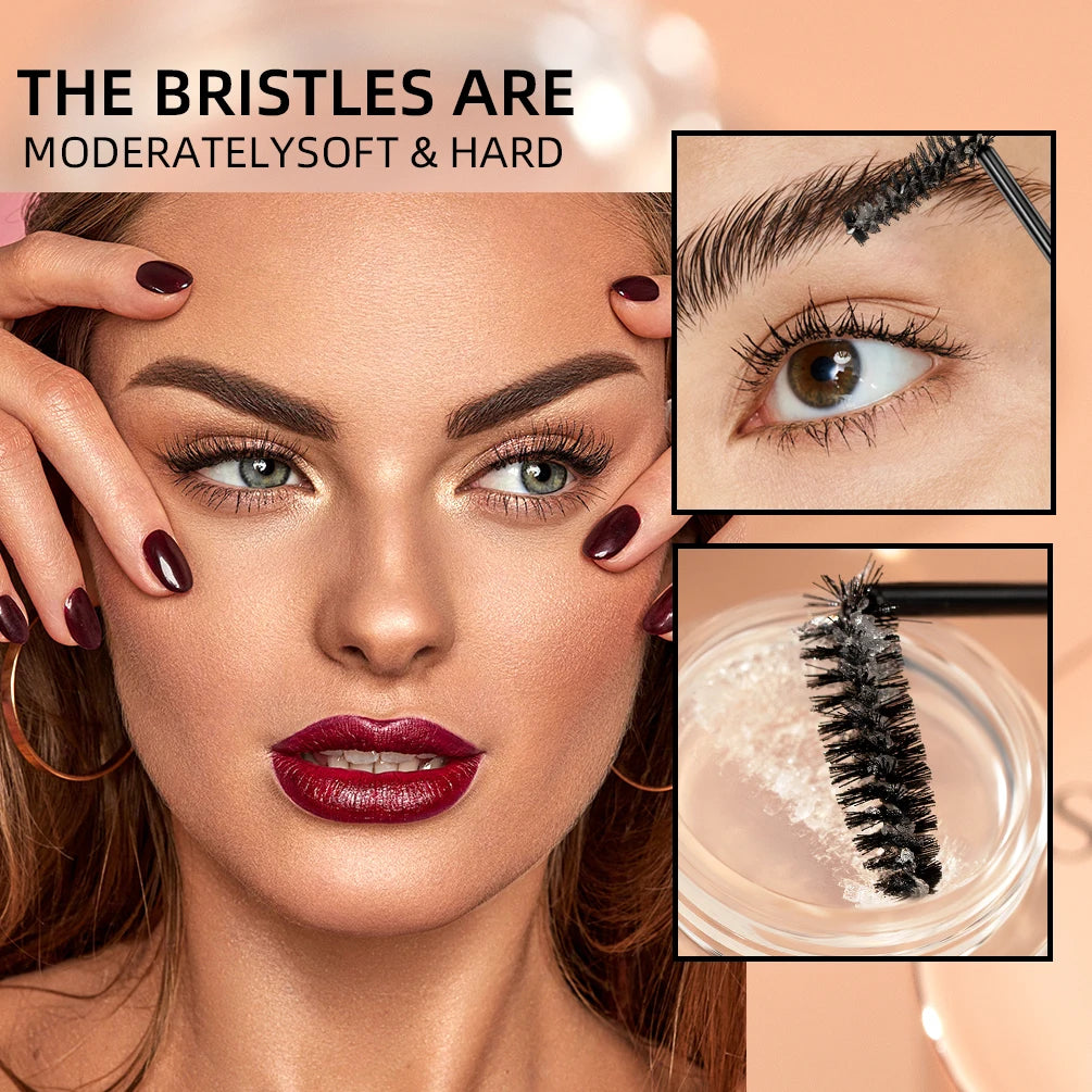 QIBEST Eyebrow Styling Gel Molding Wax Waterproof Transparent Refreshing Durable Natural Colorless Eyebrow Gel Wax Eyes Cosmetic