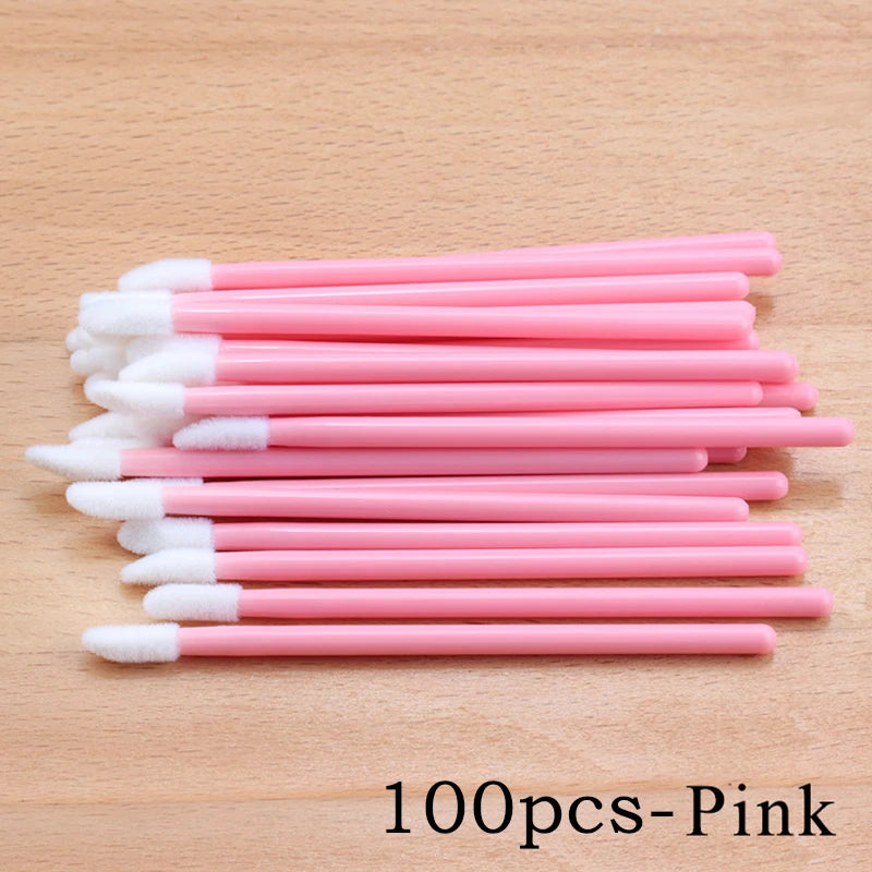 50pcs Disposable Lip Brushes Eyelash Applicator Mascara Wands Brush Lipstickers Wands  Makeup Tools EyelashExtension Supplies