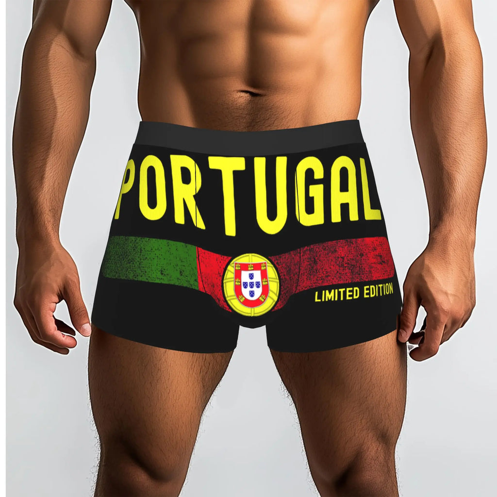 Portugal Soccer Futebol Portuguese Pride Portuguese Underpants Breathbale Panties Male Underwear Print Shorts Boxer Briefs