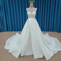 Brand New Classic Wedding Dress Customize Elegant Wedding Spaghetti Straps Floor-Length Organza Zipper Vestidos De Novia LSSM006