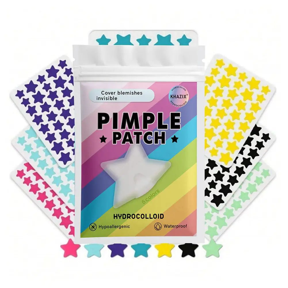 1/2Box Star Pimple Patches For Face Hydrocolloid Acne Blemish Pimple Patches Cute Stars Multicolor Hydrocolloid Acne Patch