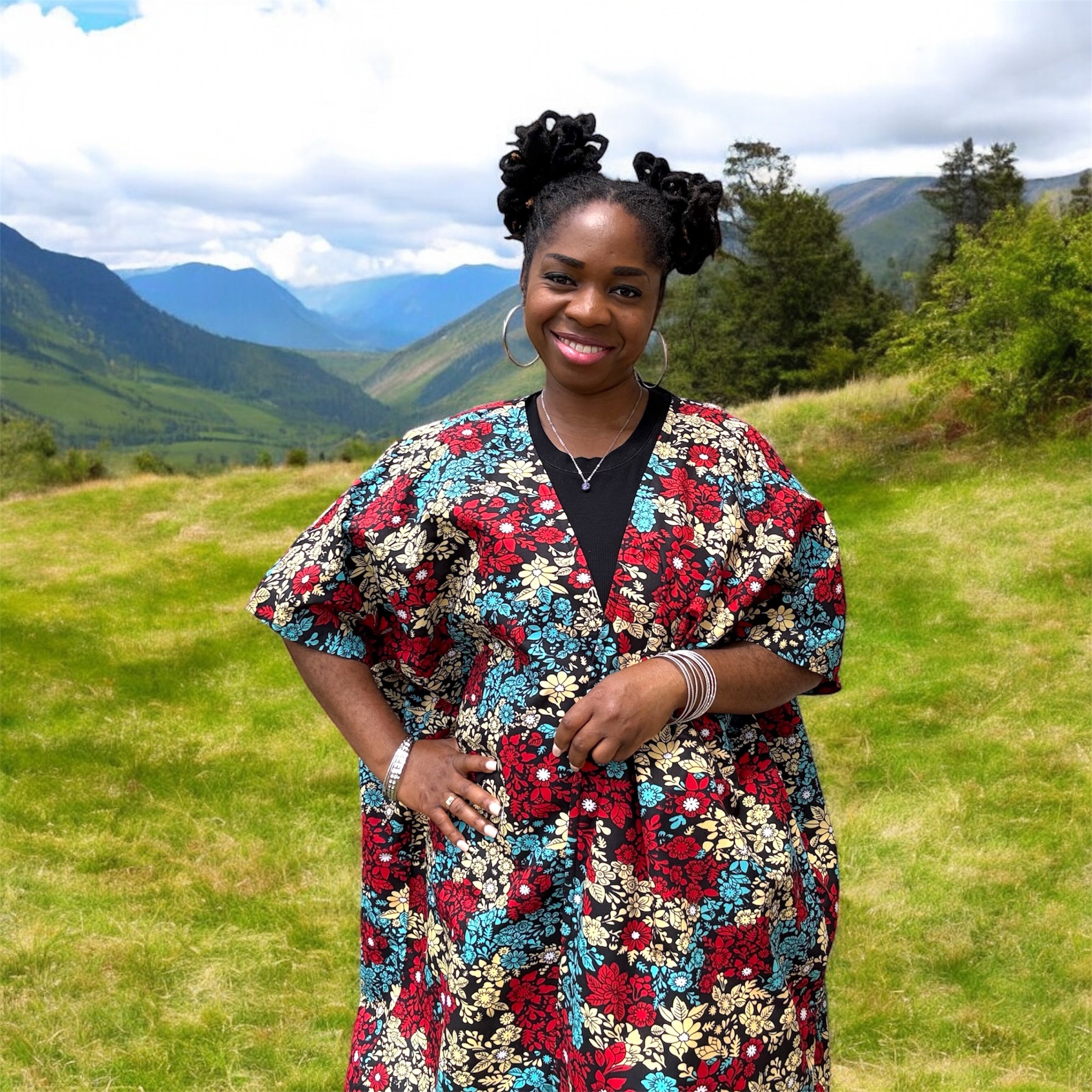 Koti la Kimono la UKA lenye Chapa Nzito ya Kiafrika - Nguo za Nje za Ankara Zilizotengenezwa kwa Mikono kwa Wanawake