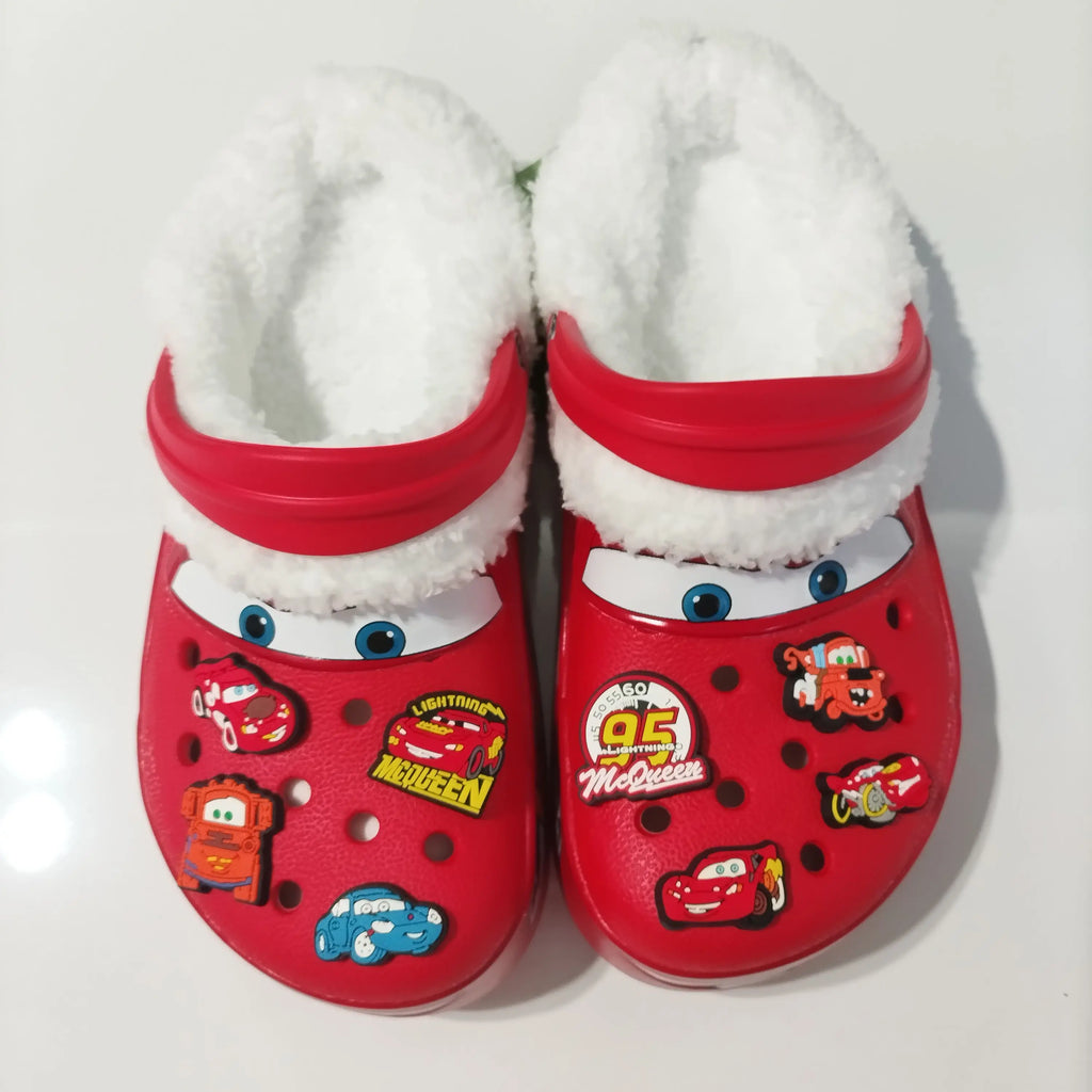 New McQueen Pix Cartoon Solid Color Waterproof Anti Slip Hole Outdoor Sandals Casual Sandals Adult Anime Accessories