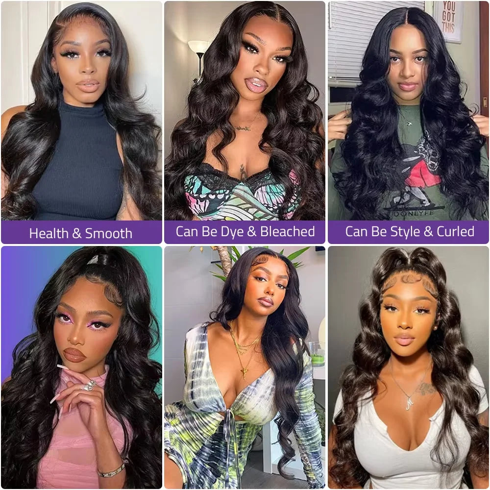 220 Density 360 Body Wave Human Hair Wig 13x6 Hd Transparent Lace Front Wig 13x4 Hd Pre Plucked Lace Frontal Hair Wigs For Women