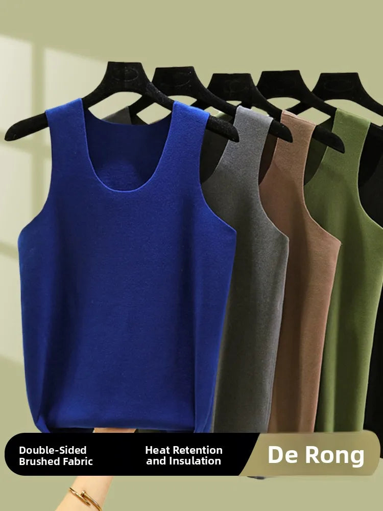Warm Thermal Vest for Men Loose Fit Winter Underwear Seamless Base Layer Top Large Size mid Youth Indoor Cold Shoulder