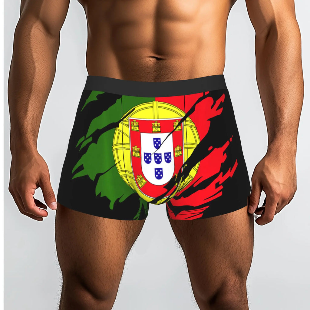 Portugal Soccer Futebol Portuguese Pride Portuguese Underpants Breathbale Panties Male Underwear Print Shorts Boxer Briefs