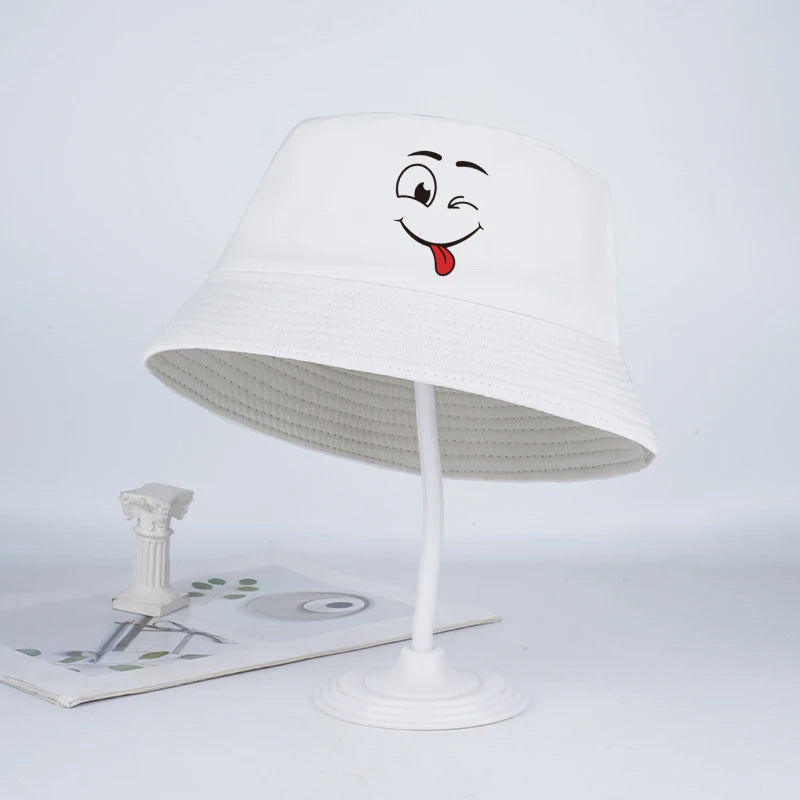 Funny-faced Fisherman's Hat for Children Ages 2–6: Breathable, Casual Sun Hat Perfect for Kids' Daily Outings and Playtime