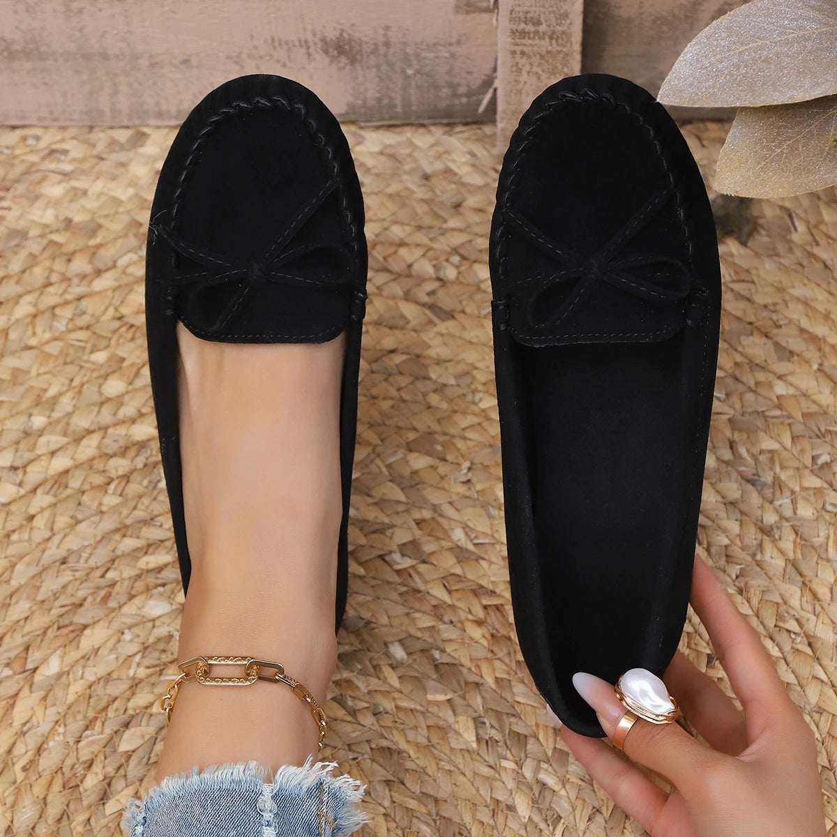 Spring and Autumn Elegant Round Toe Sexy Low Heel Casual Shoes Fashionable Best Selling New Comfortable Plus Size Women's Shoes