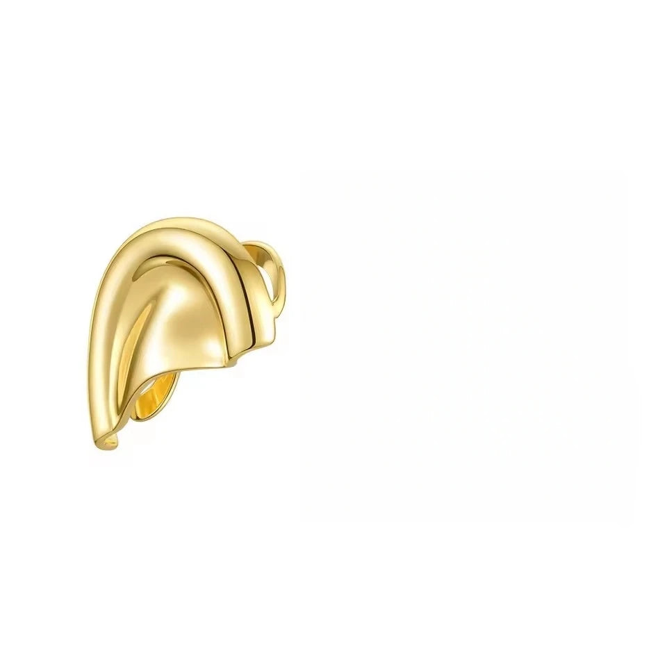 Punk Vintage Half Ear Contour Metal Ear Clip Exaggerate Stud Earrings For Women girls Ear Bones Clip Fashion Earring Jewelry