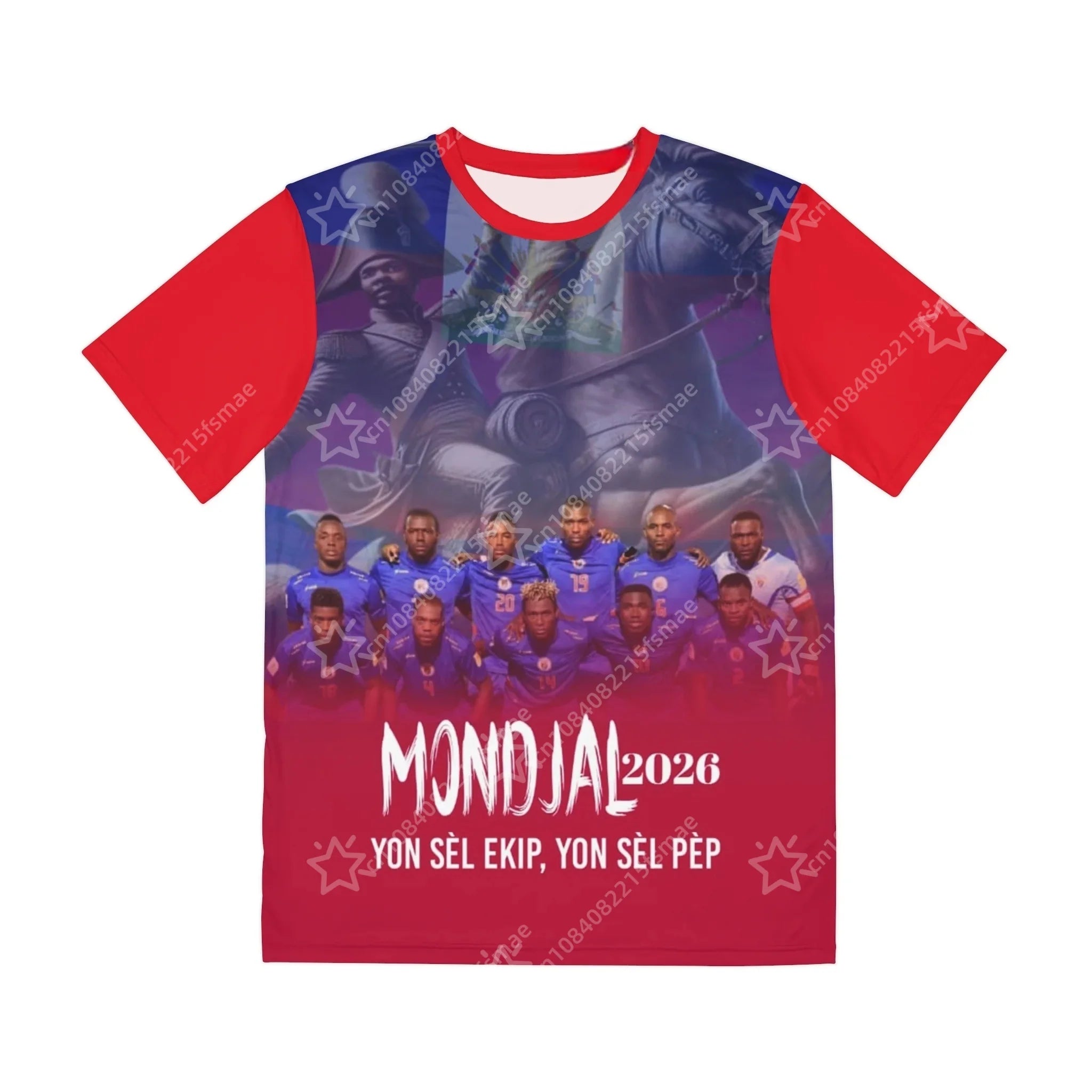 Haiti Soccer Jersey Mondial 2026 Football T-Shirt Men's Family Sportswear Casual Short Sleeve Camiseta De Futbol Fyète Ayiti Top