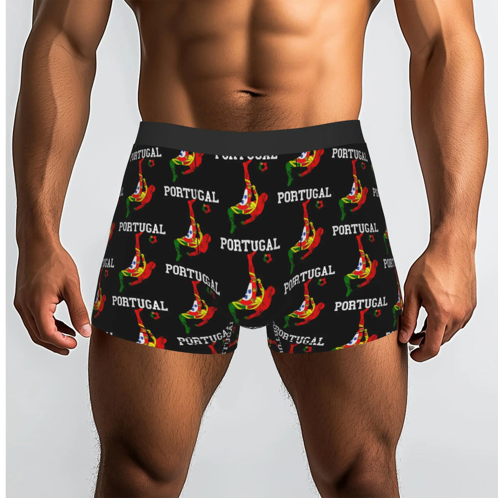 Portugal Soccer Futebol Portuguese Pride Portuguese Underpants Breathbale Panties Male Underwear Print Shorts Boxer Briefs
