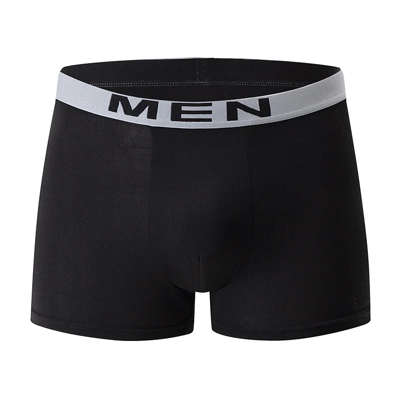 10/4-piece Set Of Men's Solid Color Casual Fashion Sports Underwear Boxer Shorts Comfortable Plus Size Base Shorts For Teenagers