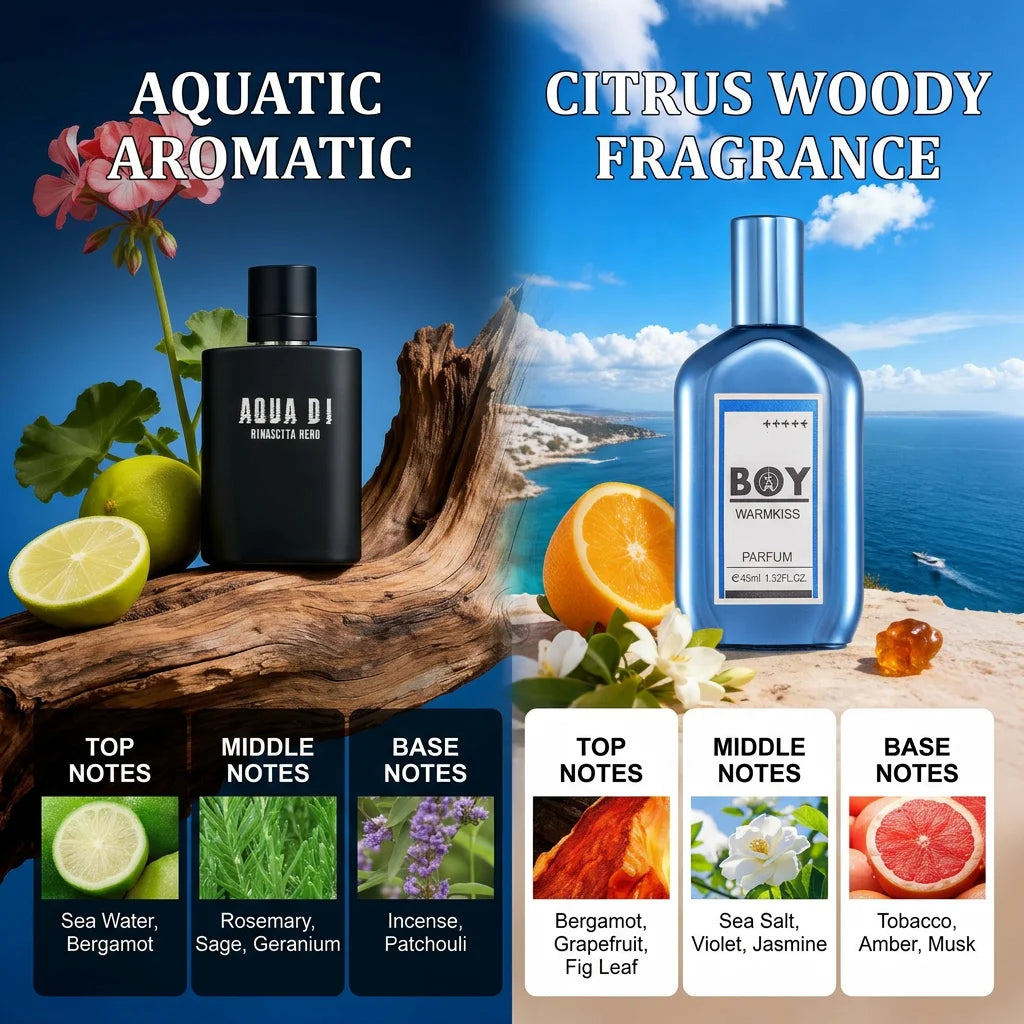 YCZ Men's Perfume,2pcs| 100ml+45mlfl.oz,  cologne for men，Citrus AQUATIC AROMATIC+Woody Accord, Ideal Special Occasions, Making it the Ideal gentlemen’s Gift