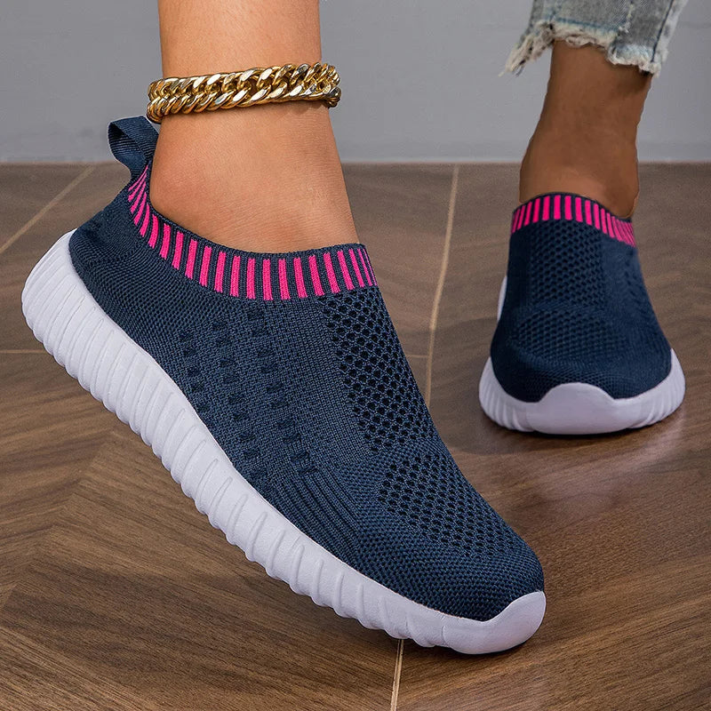 Summer Casual Women Sports Shoes Fashion Soft Sole Breathable Flat Shoes for Women Sneakers Comfort Tenis Running Walking Shoes