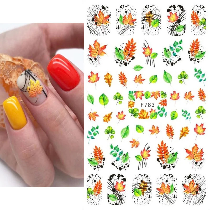 3d Nail Art Decals Grey Dry Florals Watercolor Nuance Flowers Adhesive Sliders Nails Stickers Decorations For Manicures Tips