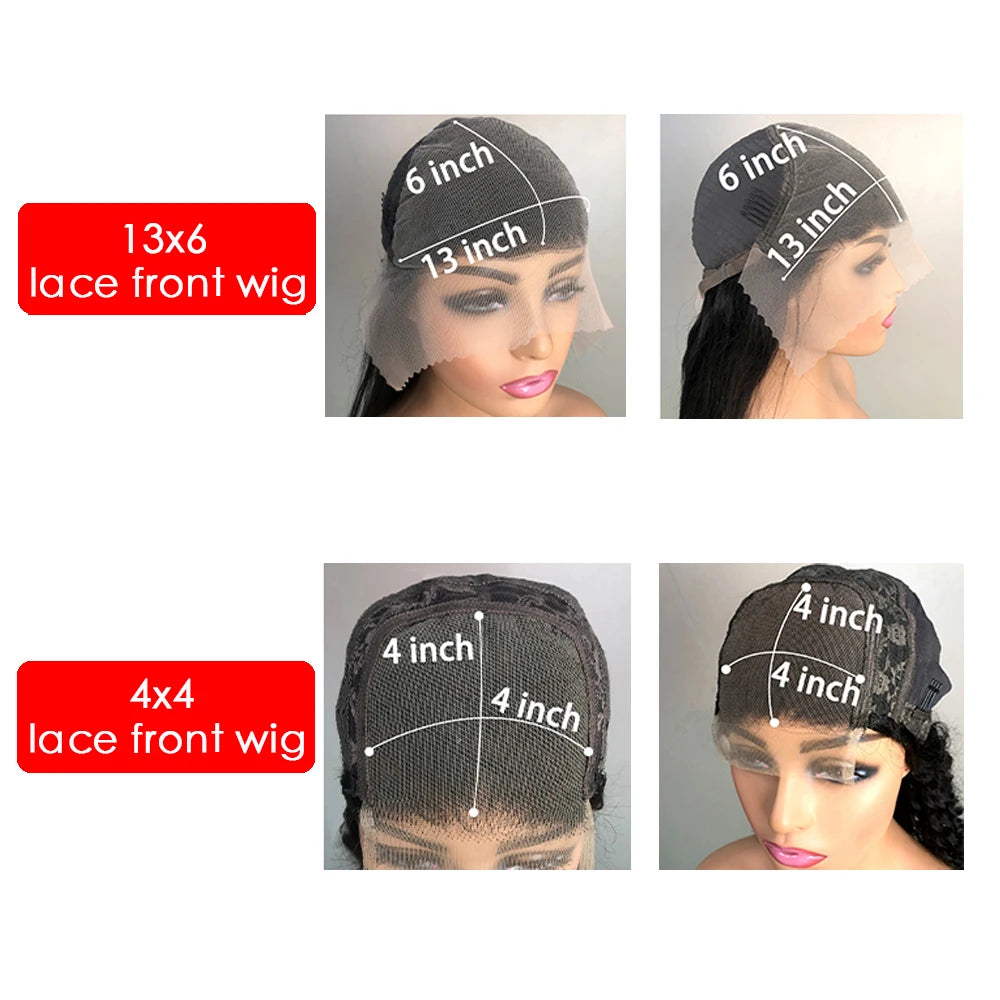 200 Density Water Wave Transparent Lace Frontal Wig 13x6 Hd 44 Inch Water Wave Pre Plucked Lace Frontal Wig For Black Women Hair