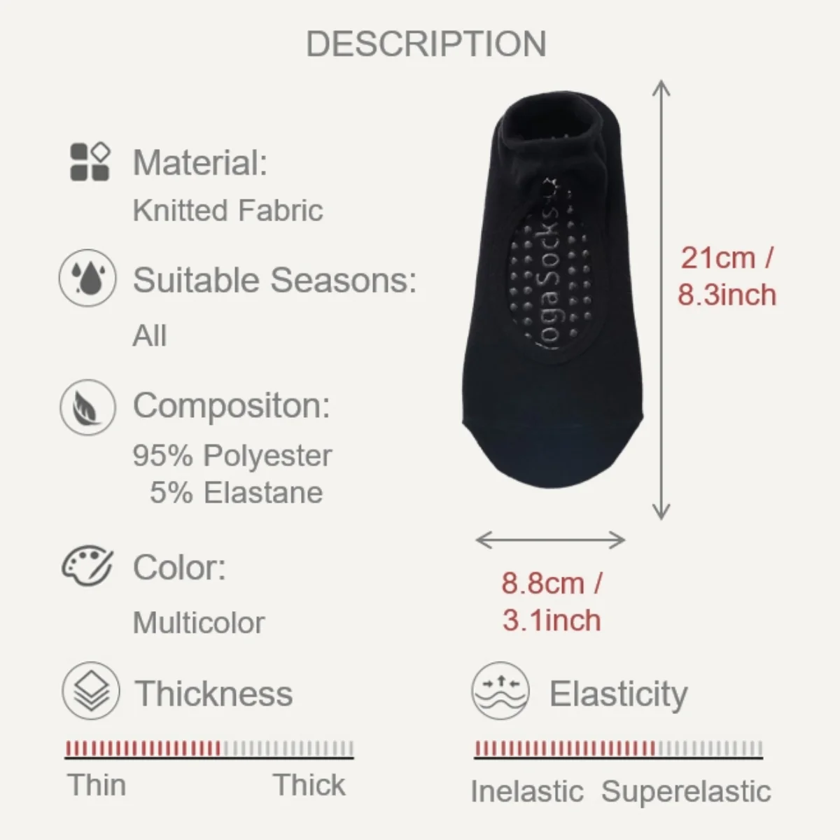Non-Slip Yoga Socks for Women – Open Top Grip Socks, Breathable Ballet Style, Anti-Skid Pilates Barre Spring Summer