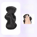 Naturally Synthetic Hair Bun Wig Fluffy Texture Natural Look Ponytail Extension Clip-on Clip-on Wig Quick Styling