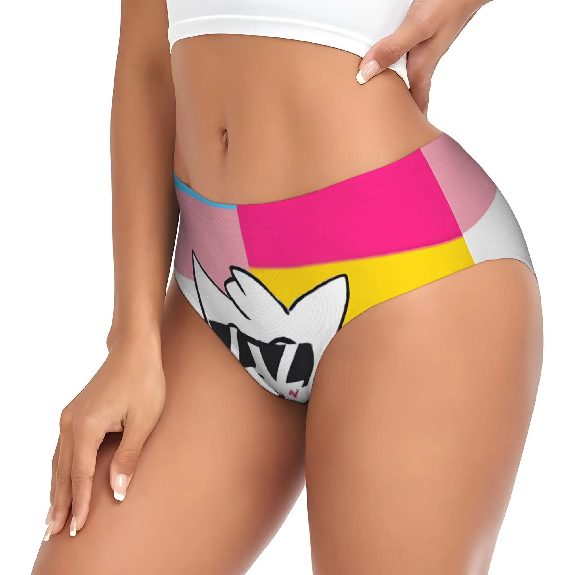 Custom Boykisser Silly Cat Briefs Underwear Women's Breathable Stretch Cute Cartoon Panties
