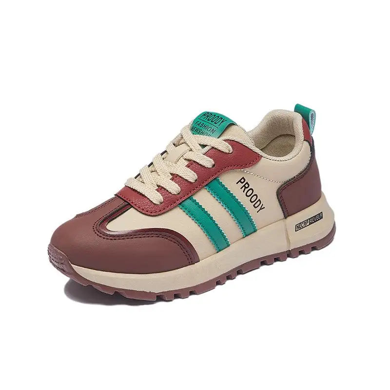 Color Block German Training Shoes Women's Spring 2025 New Dad Shoes Korean Style Versatile Ins Student Thick Bottom Casual Shoes