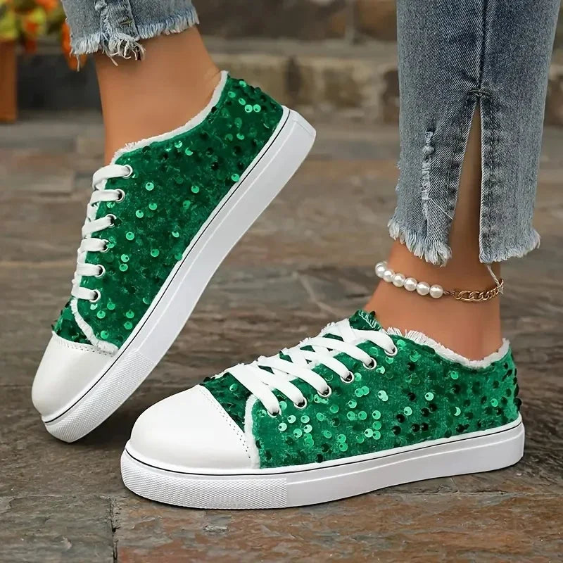 Spring 2026 new model lace-up sports shoes, fashionable and casual style, women's style canvas low-top flat semi-sulfurized sole