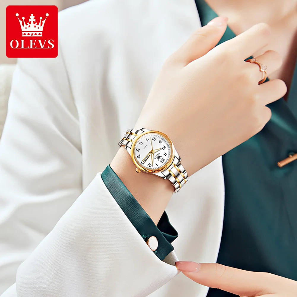 OLEVS Brand Ladies' Watch Quartz Watch Calendar Week Waterproof 5567