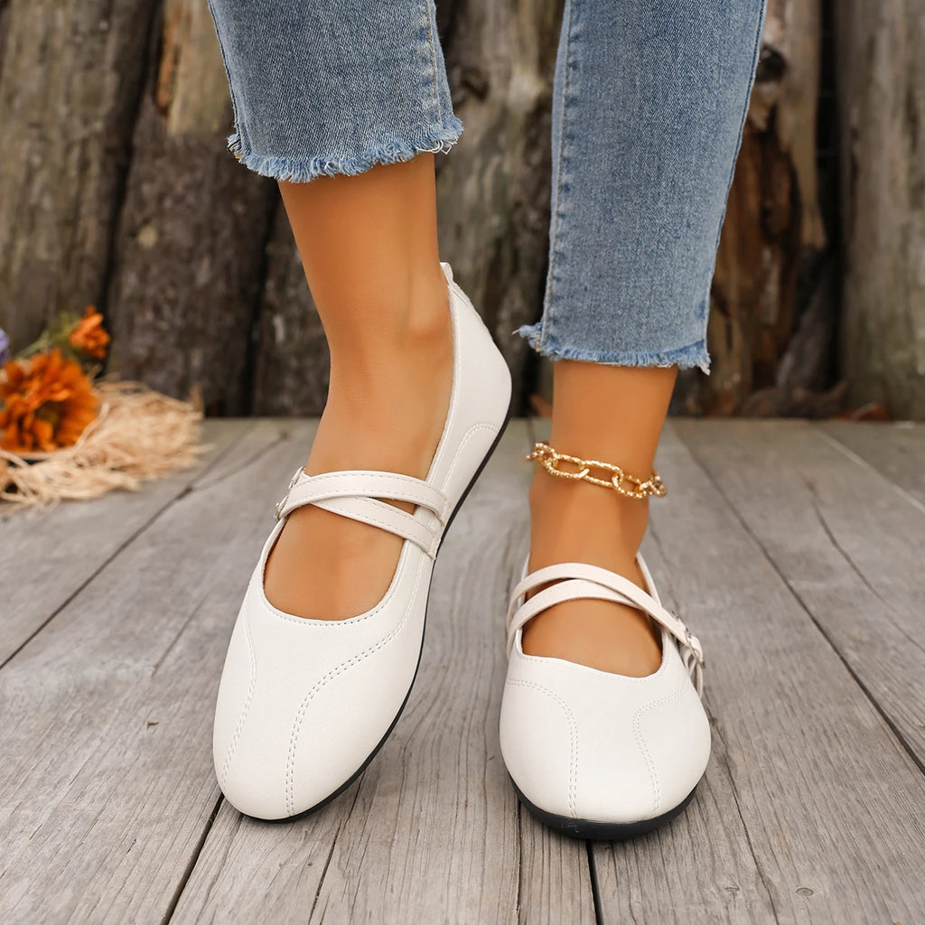 Fashionable Best Selling New Comfortable Plus Size Women's Shoes Spring and Autumn Elegant Round Toe Sexy Casual Flat Shoes