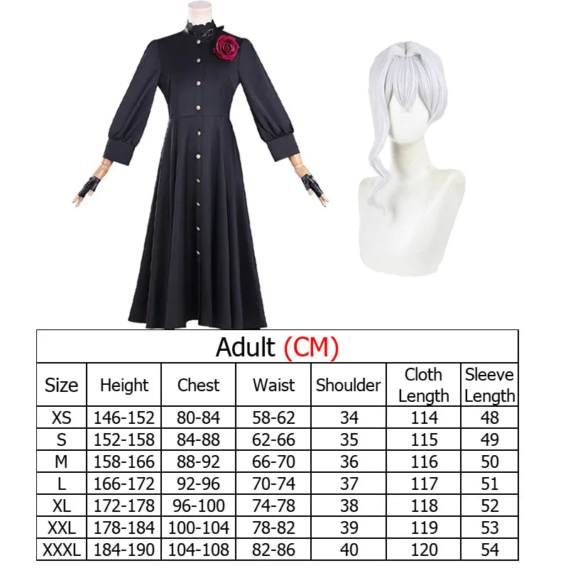 Scarlet Cosplay Wig Dress Costume May I Ask for Anime One Final Thing Roleplay Women Clothing Outfits Halloween Carnival Suit