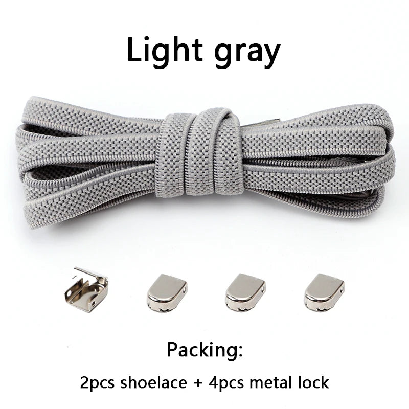 No tie Shoe laces Elastic laces Sneakers Flat Shoelaces without ties Quick Shoelace for Shoes Kids Adult One Size fits All Shoes