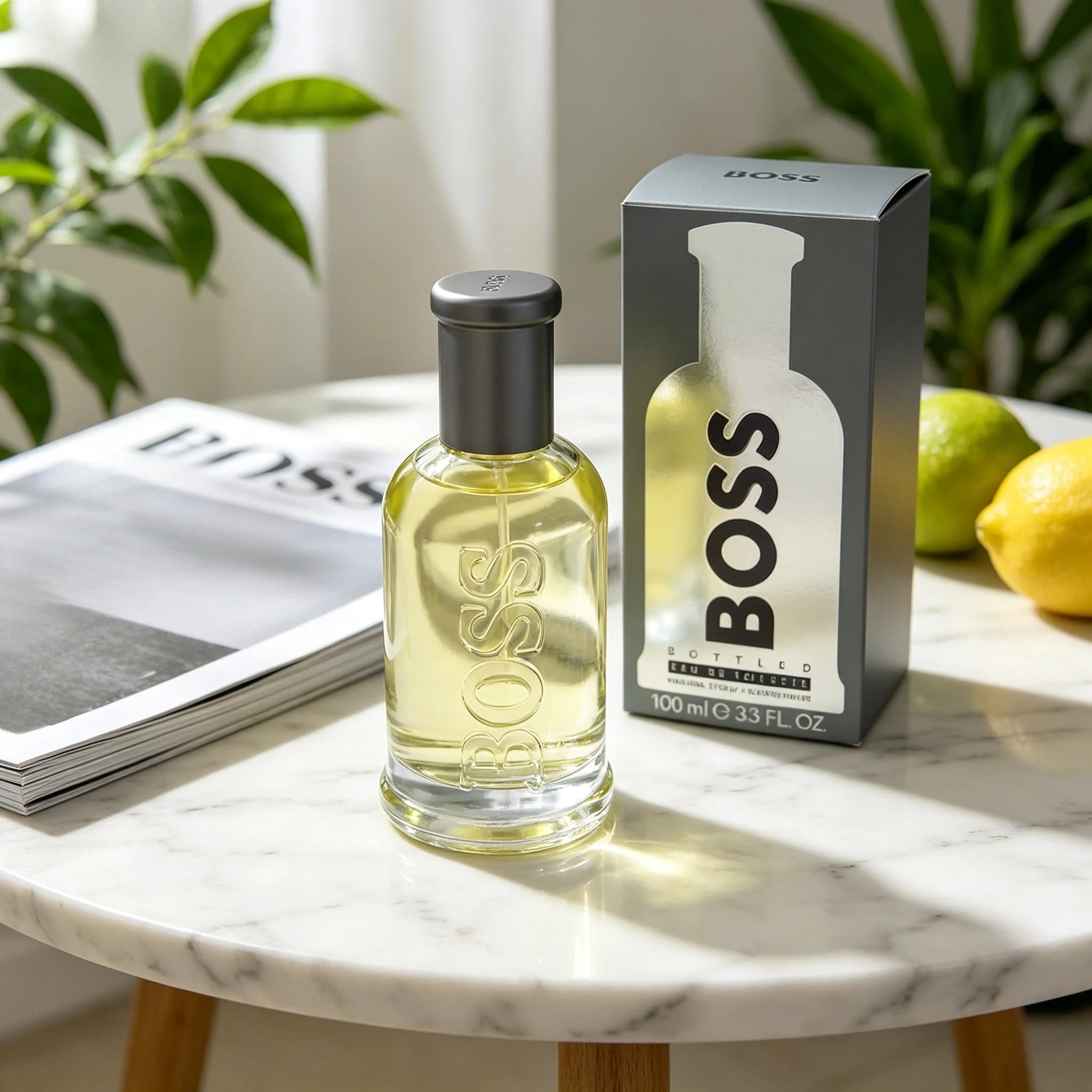 Hugo Boss Bottled Eau de Toilette – Woody Men's Cologne – With Notes of Apple, Cinnamon & Wood – Long Lasting Fragrance