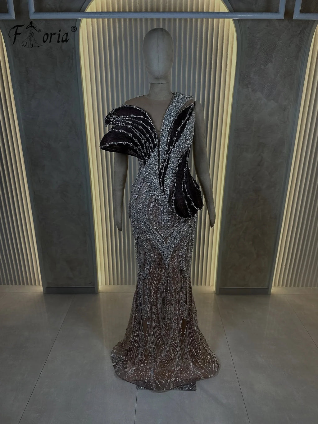 2026 Customized Luxury Beaded Mermaid Wedding Dresses Stunning Crystal Dubai Woman Formal Party Dress Evening Robe de Mariee