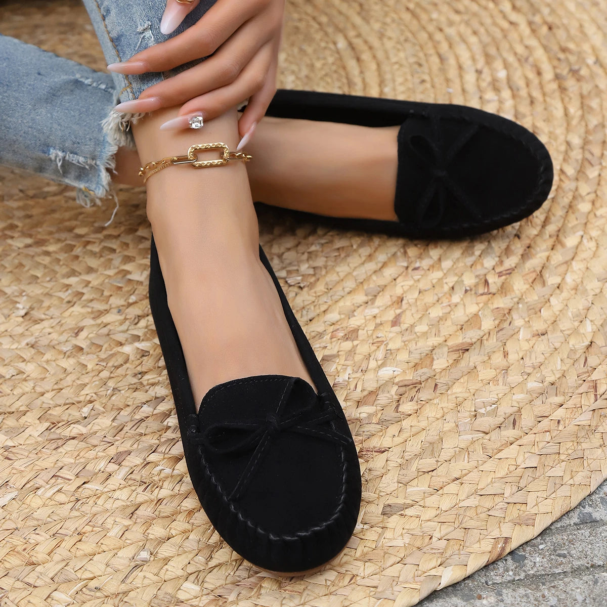 Spring and Autumn Elegant Round Toe Sexy Low Heel Casual Shoes Fashionable Best Selling New Comfortable Plus Size Women's Shoes