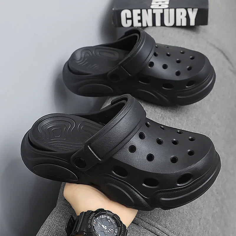 Summer Men's Thick-Soled Non-Slip Breathable Toe-Cap Sandals Casual Beach Slippers Plus Size Multicolor Men Shoes