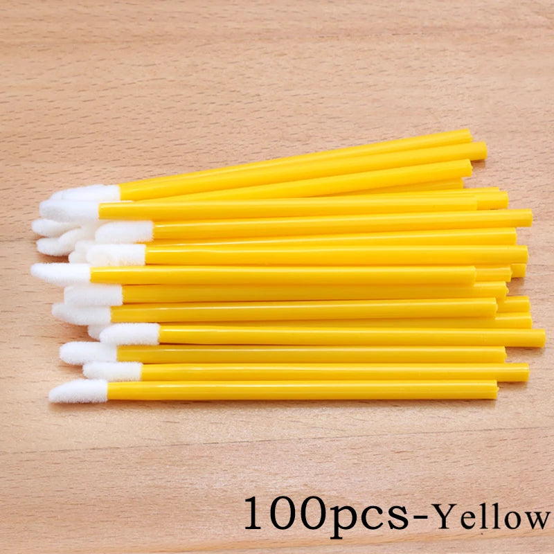 50pcs Disposable Lip Brushes Eyelash Applicator Mascara Wands Brush Lipstickers Wands  Makeup Tools EyelashExtension Supplies