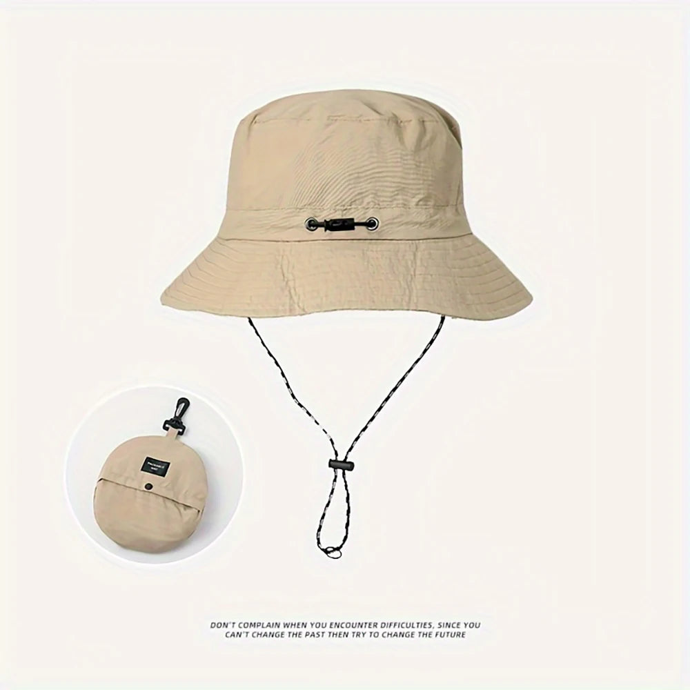 Summer UV Protection Hiking Hat Quick-drying Wide Brim Outdoor Visor Bucket Hats Mesh Breathable Sun Hat Outdoor Cycling Hat
