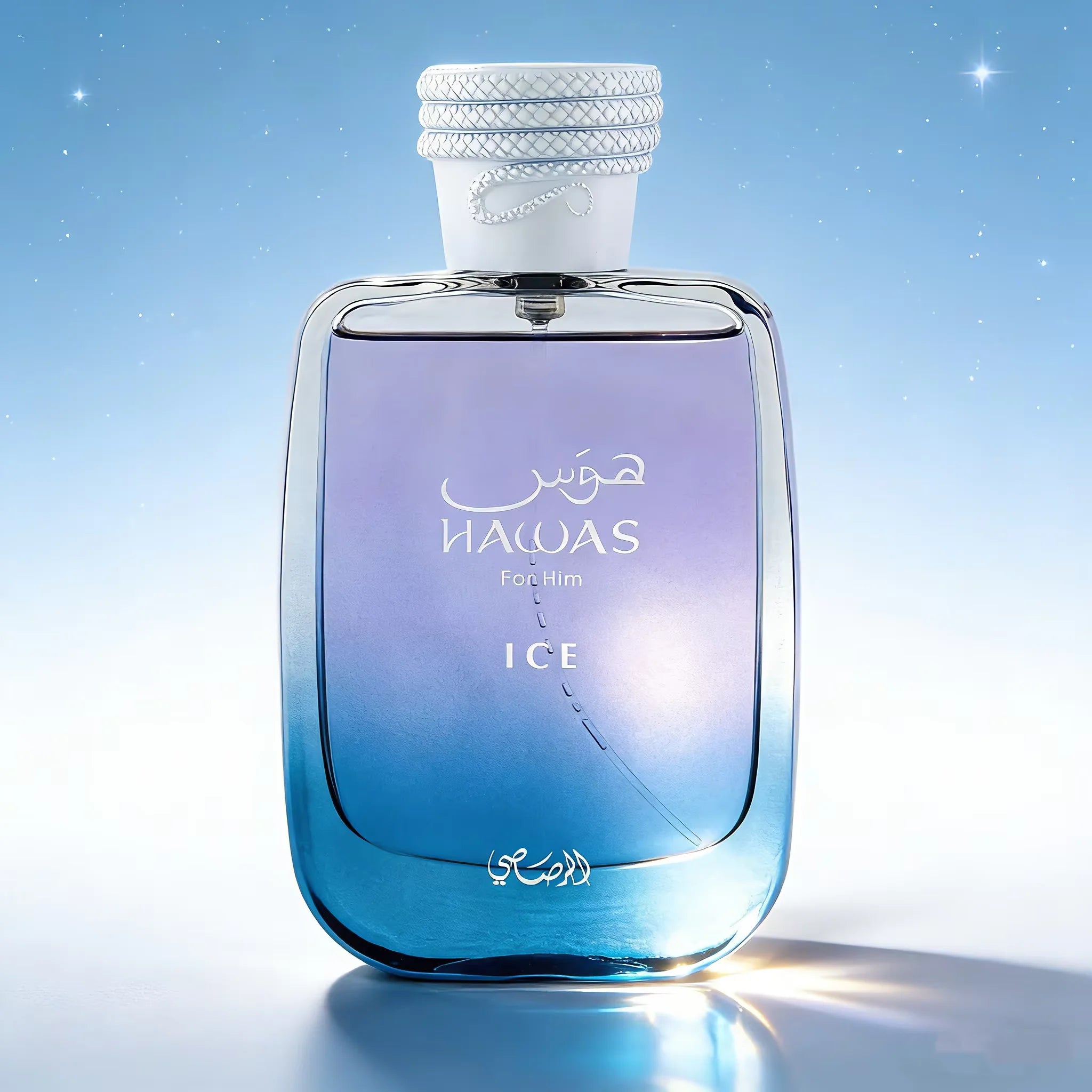 Premium Hawas Ice Eau de Parfum for Men, Long-Lasting Fresh Aromatic Citrus Masculine Fragrance, 100ml
