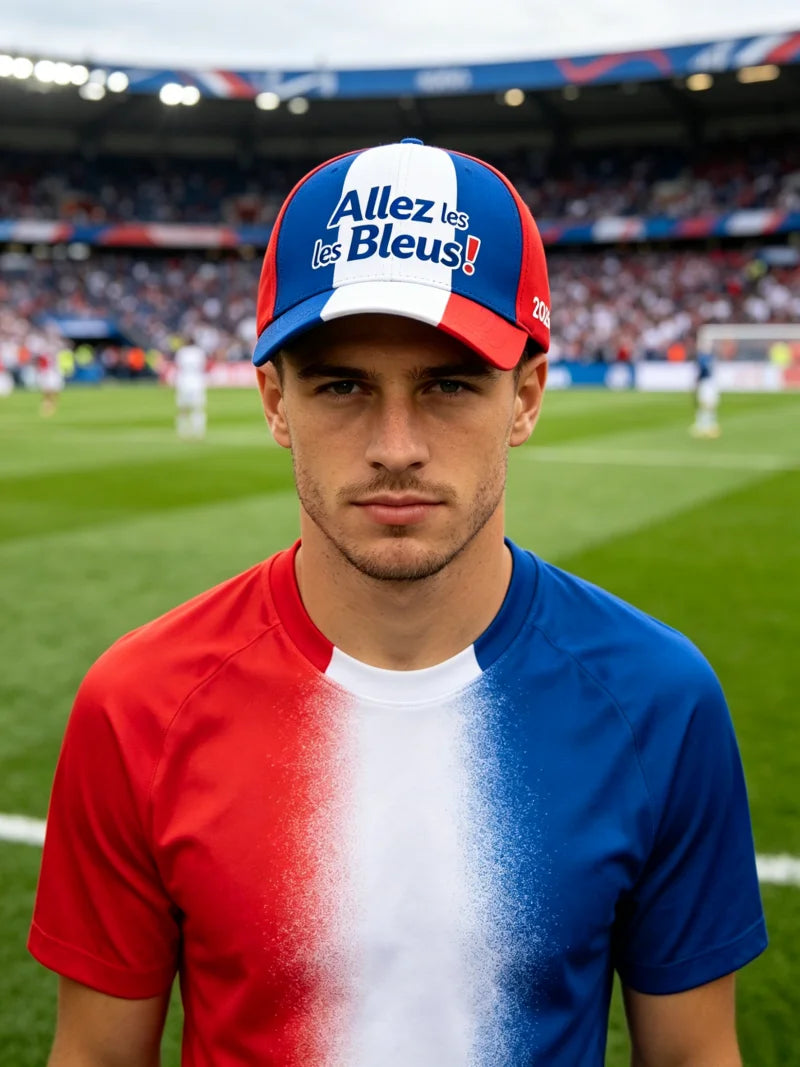 2026 Summer France Football Fans 3D Print Baseball Cap Quick Dry Breathable Unisex Sports Sun Hat for Outdoor Running Gym