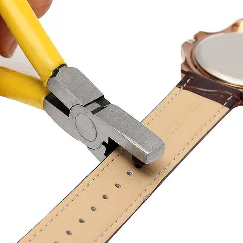 2mm Leather Belt Hole Punch Pliers Tool Mini Watch Band Punching Hole Pliers Multi-Functional Hand Plier DIY Drilling Tool