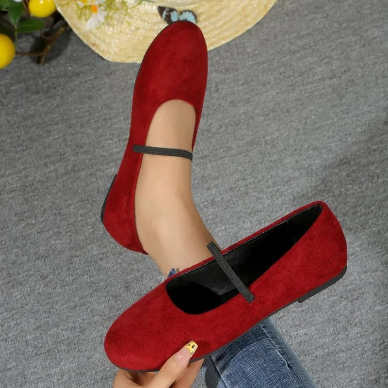 ballet flats women round toe elastic band shoes newwomen cozy 2026