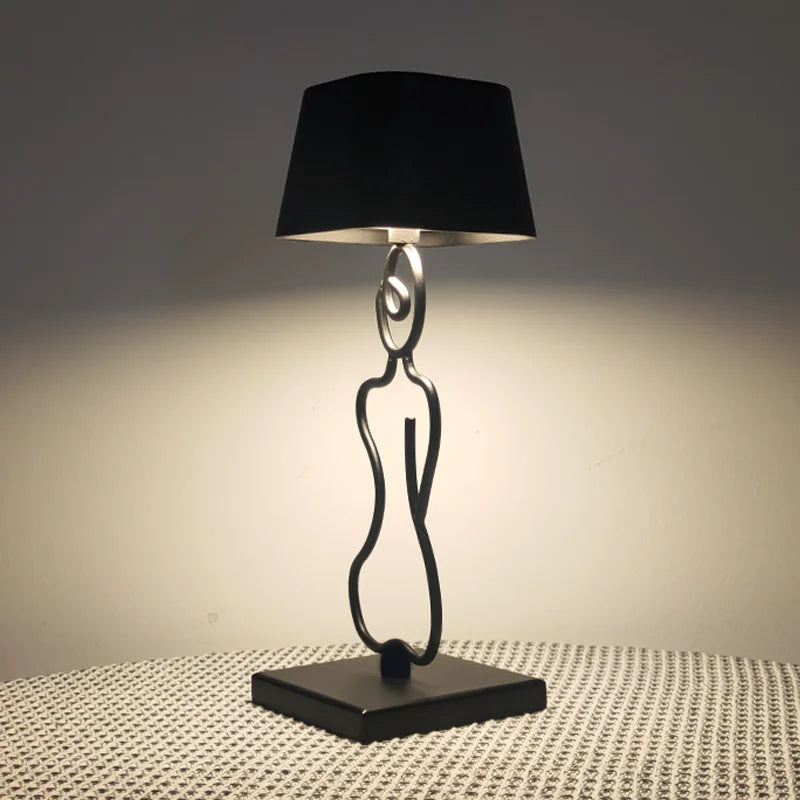 Dropshipping Modern Rechargeable Cordless Aluminum Alloy Battery Touch Dimmable LED Table Desk Lamp