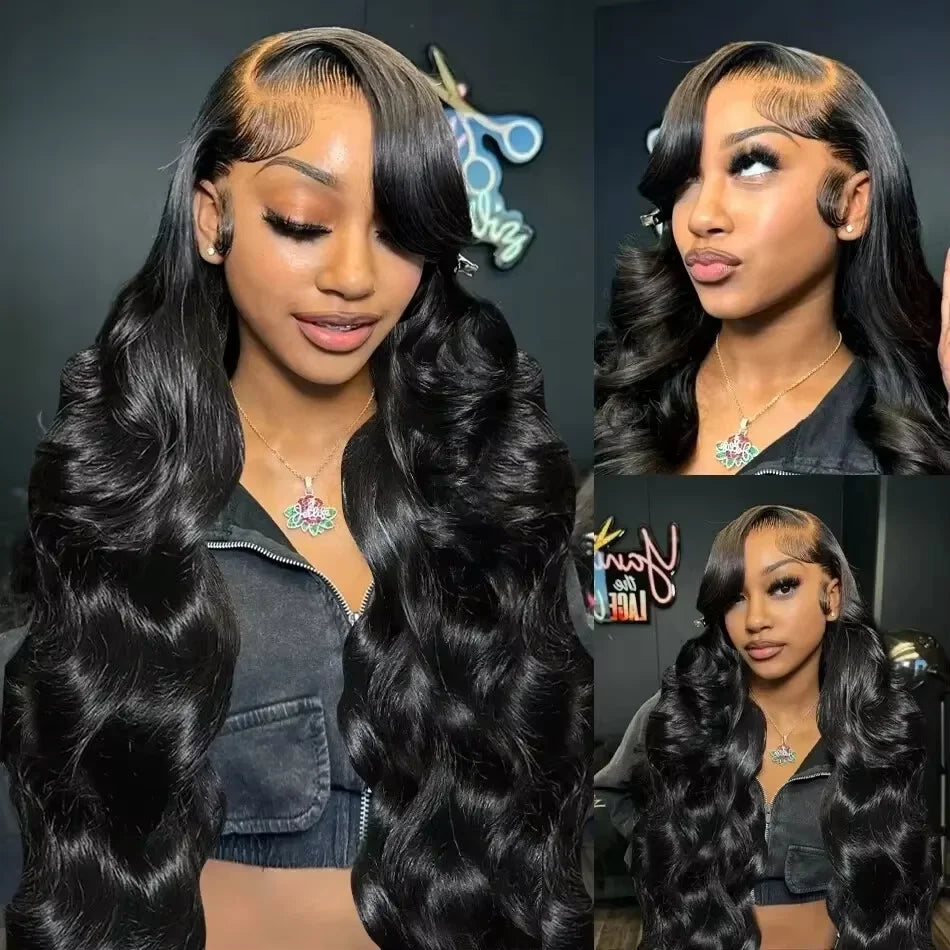 220 Density Body Wave 13x6 HD Transparent Lace Front Wig Human Hair 13x4 HD Pre Plucked Lace Wig Brazilian Hair For Black Women