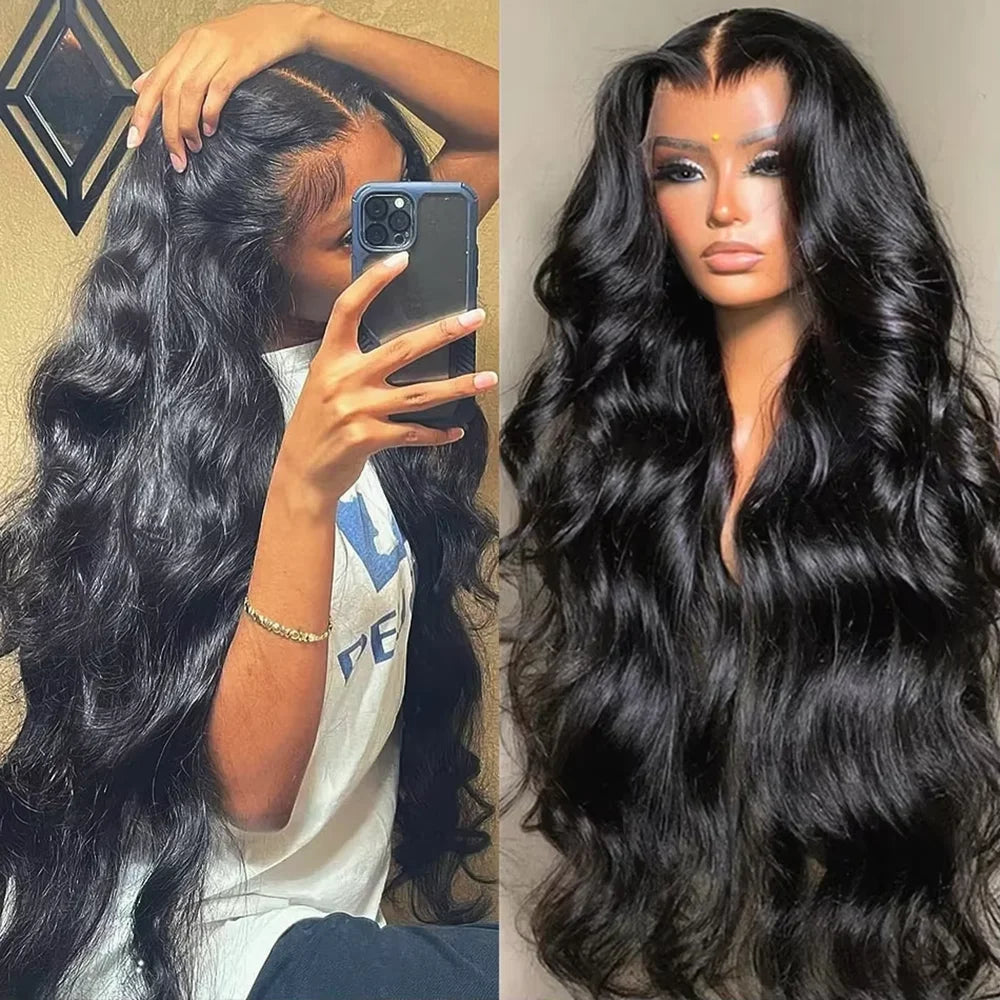 220 Density Body Wave 13x6 HD Transparent Lace Front Wig Human Hair 13x4 HD Pre Plucked Lace Wig Brazilian Hair For Black Women