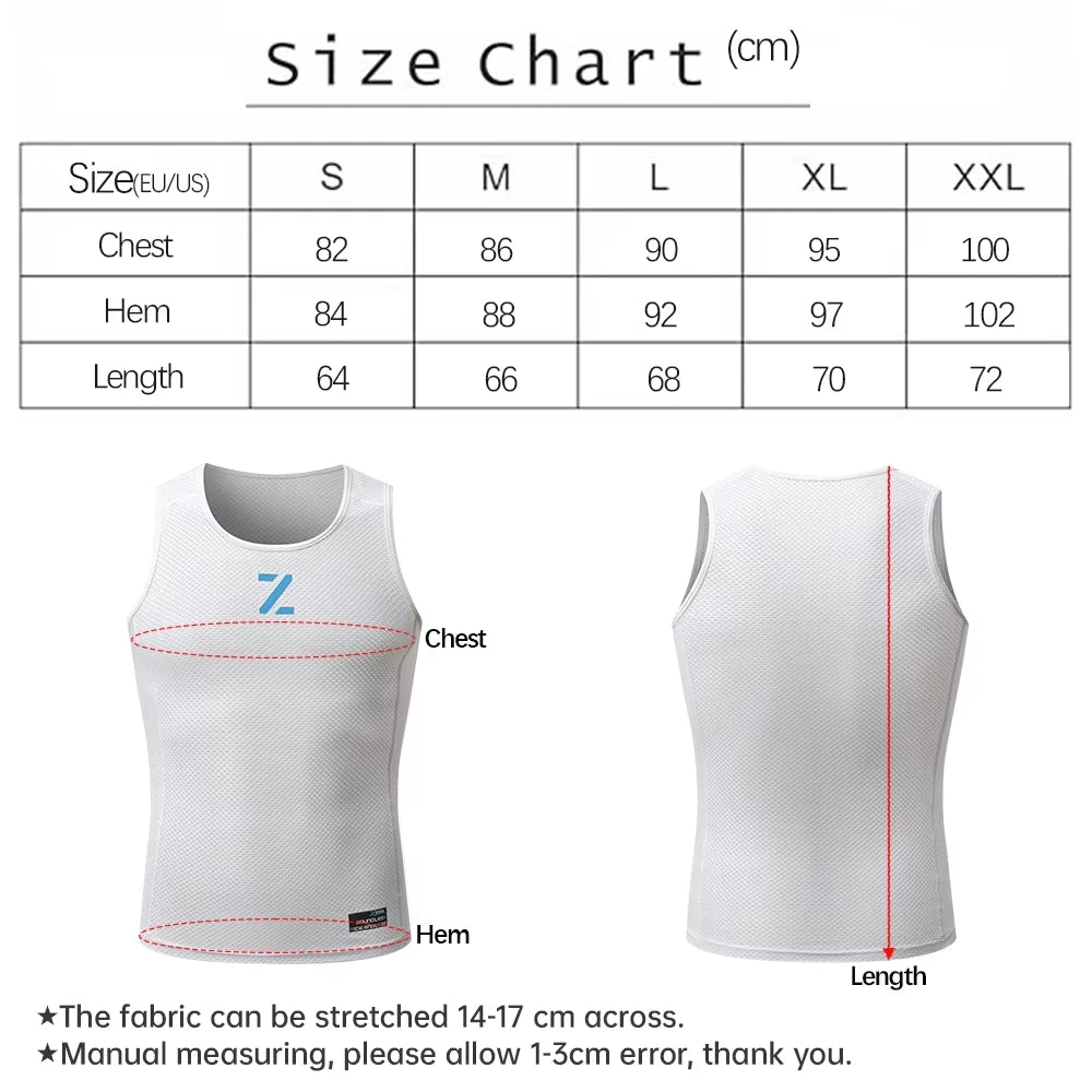 ZRSE Men's Breathable Mesh Vest Sleeveless Base Layer Unisex Black White Running Gym Cycling Sports Tank Top Quick Dry Underwear