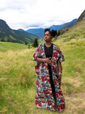 Koti la Kimono la UKA lenye Chapa Nzito ya Kiafrika - Nguo za Nje za Ankara Zilizotengenezwa kwa Mikono kwa Wanawake