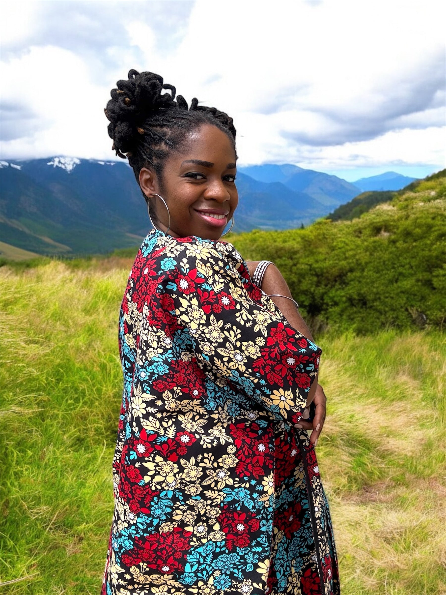 Koti la Kimono la UKA lenye Chapa Nzito ya Kiafrika - Nguo za Nje za Ankara Zilizotengenezwa kwa Mikono kwa Wanawake