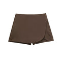 MUJER 2025 Asymmetric Skort For Women Pink Black Mini Skirt Shorts Woman Fashion High Waist Short Skirts Summer Casual Shorts