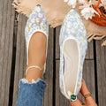Summer Elegant Flower Low Heel Casual Shoes Fashionable Hot Selling New Comfortable and Lightweight Large Size Women's Shoes