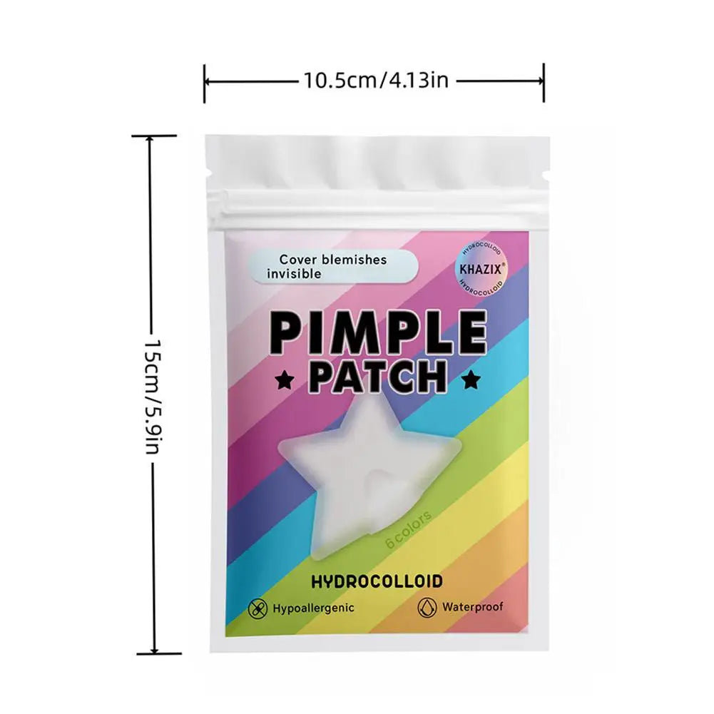 1/2Box Star Pimple Patches For Face Hydrocolloid Acne Blemish Pimple Patches Cute Stars Multicolor Hydrocolloid Acne Patch